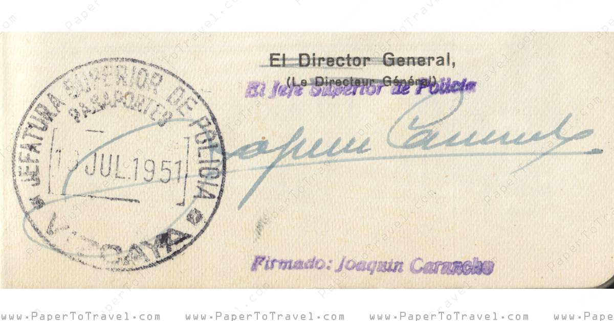 « Issuing Authority » Spain : International Passport (1951 ...