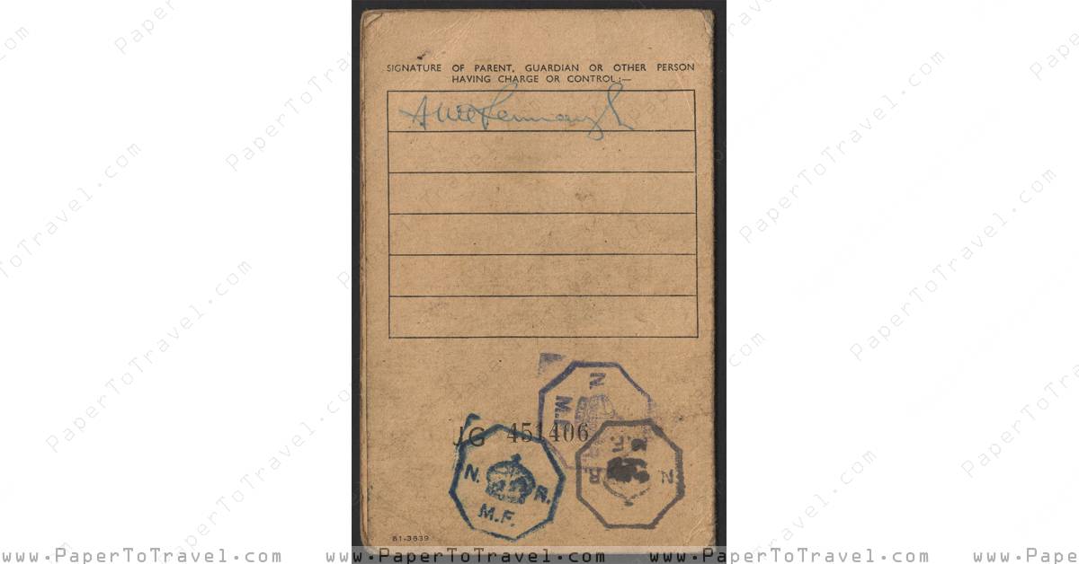 « Back 600dpi » United Kingdom : WW2 - National Registration Identity ...