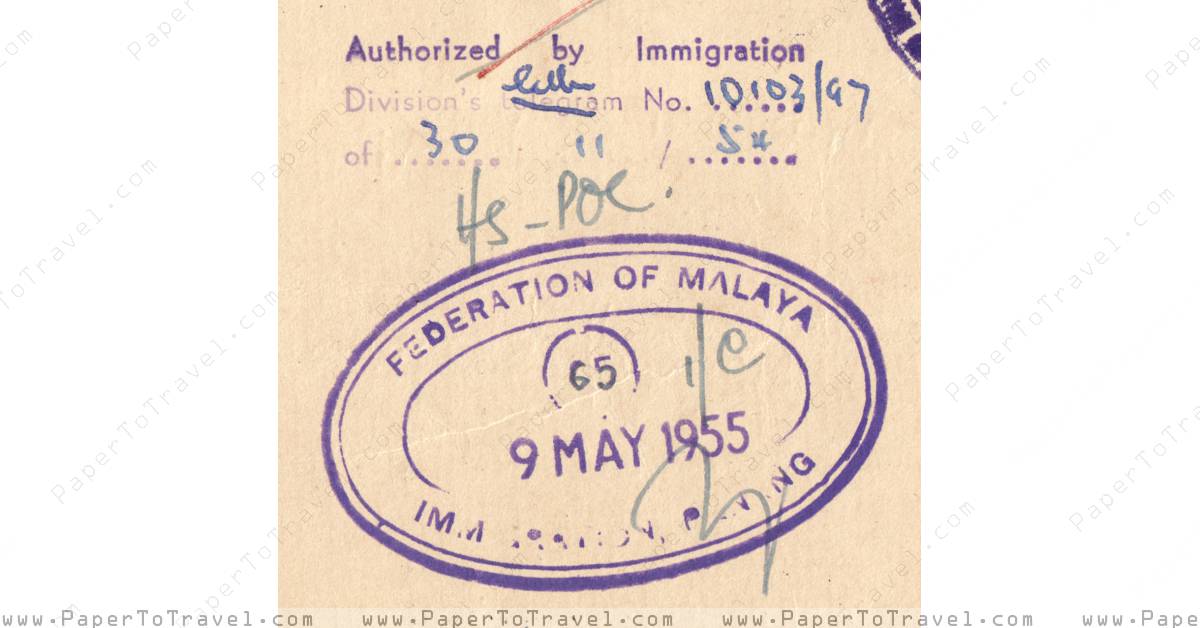 « Malaya » Federation of Malaya : Certificate of Identity ...