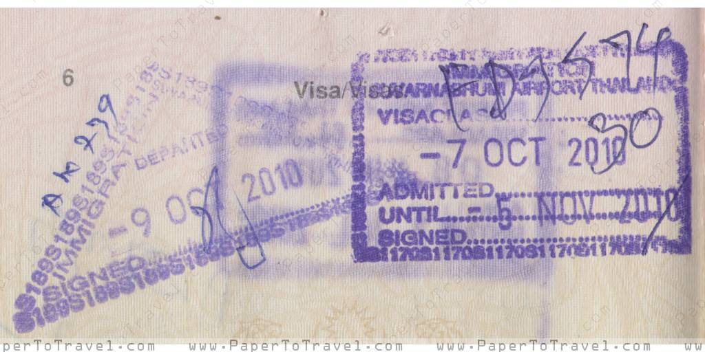 Thai Immigration Suvarnabhumi Malaysia International Passport — Model G Version Iii