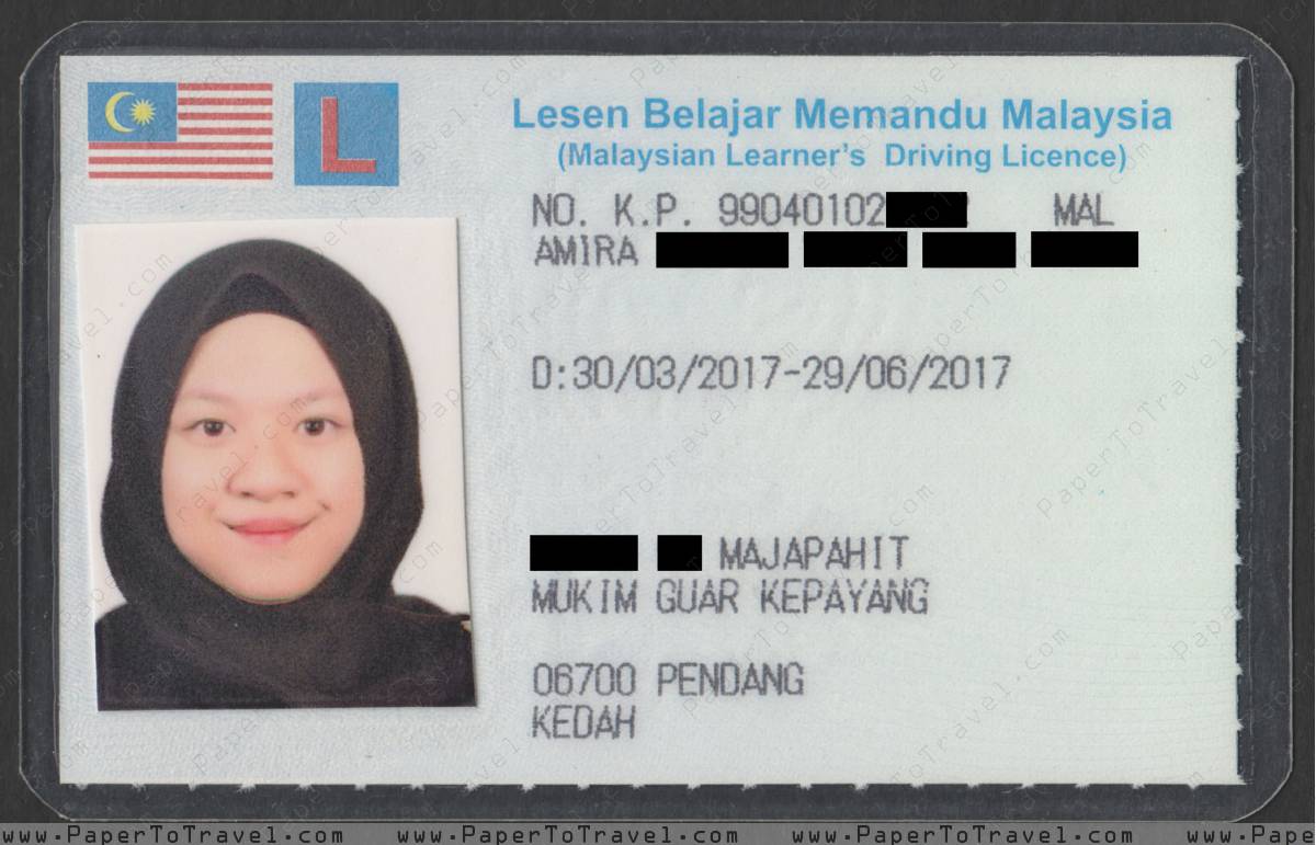 driving license number malaysia