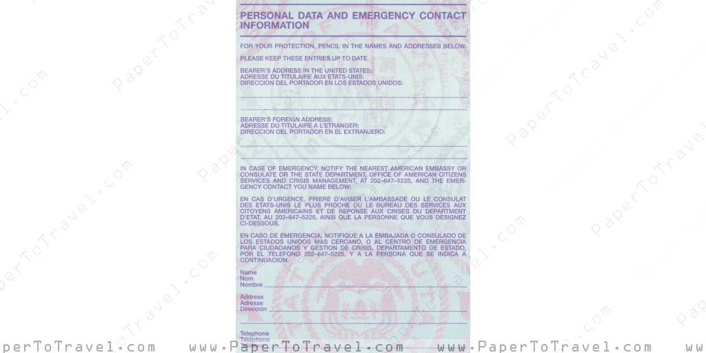 « Page 7 Emergency Contact » United States Of America : Regular ...