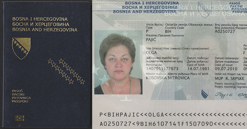 Federation Of Bosnia And Herzegovina : Biometric Passport — Series VI ...