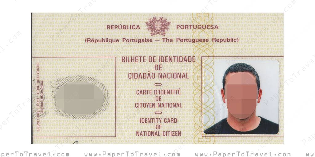 Portugal : National Citizen Identity Card (2017) 3-Month Validity