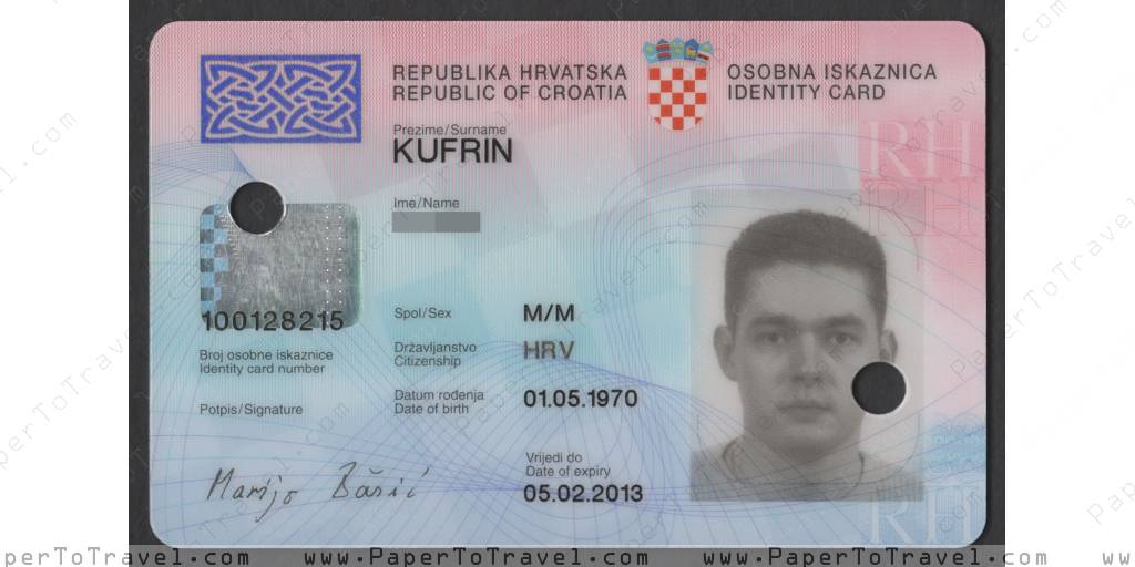 « ID Card (OBVERSE) » Republic of Croatia : Identity Card (2003 — 2013