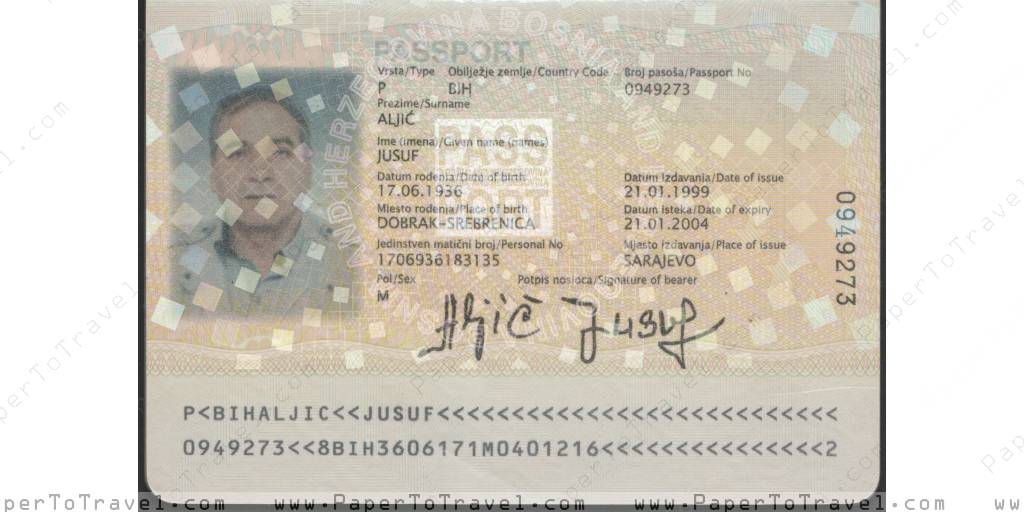 « Datapage » Federation of Bosnia and Herzegovina — Passport : Series 4 ...