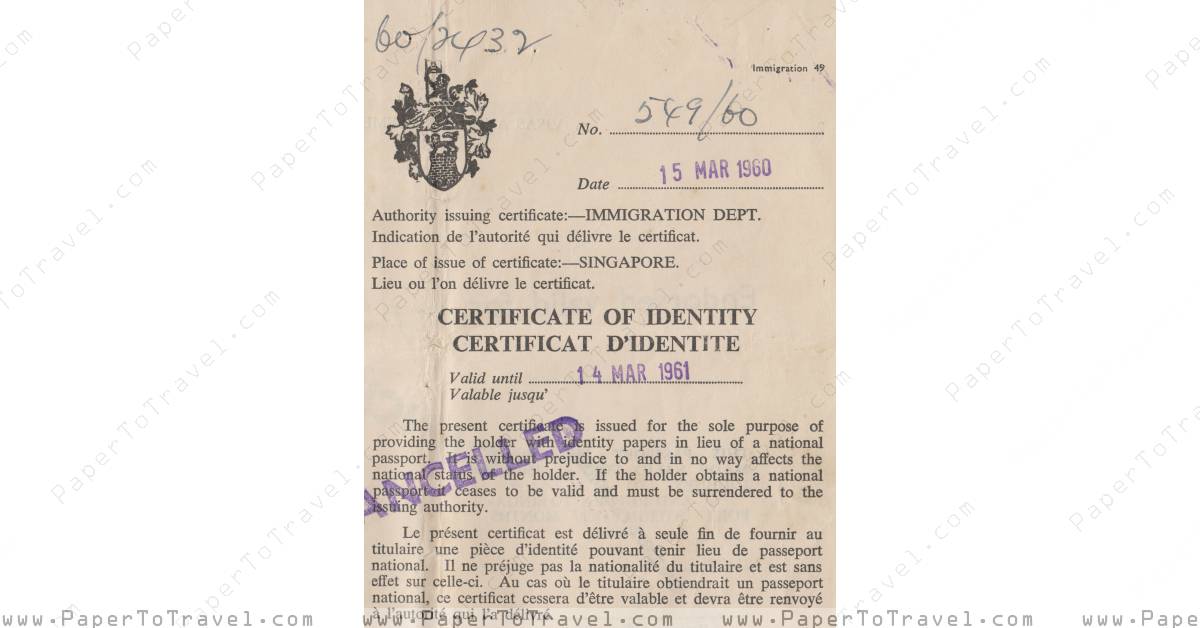 certificate-of-identity-british-malaya-certificate-of-identity-1960