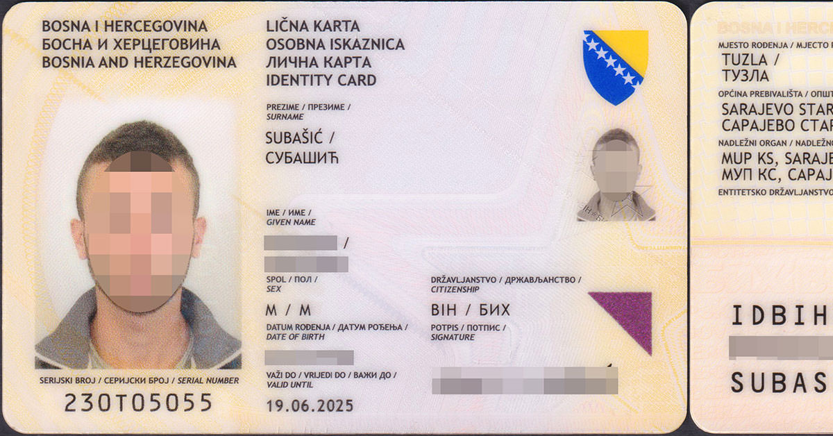 Bosnia And Herzegovina : Identity Card (2015 — 2025)