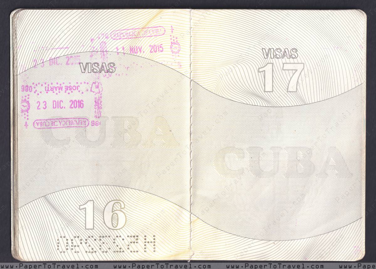 Page 16 Page 17 Republic of Cuba Passport 2013 2019