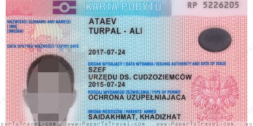 Poland : Residence Permit for Non-EU Citizens (2015 — 2017) Refugee