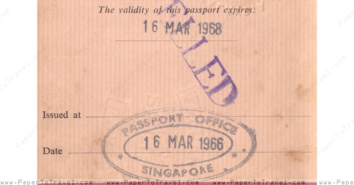 singapore travel passport validity