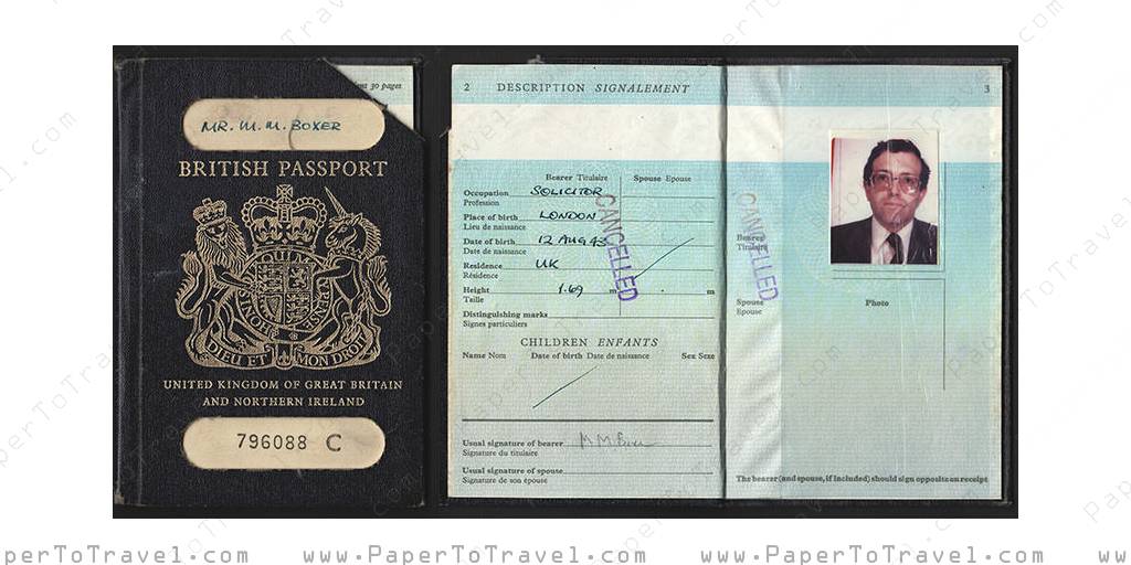 British Passport : United Kingdom Of Great Britain & Northern Ireland ...